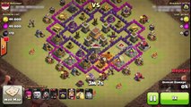 Clash of clans - TH7 vs TH8 - EASY TO CLEAR TOWN HALL 8 BY DRAGONS!