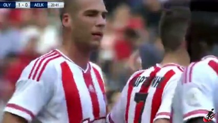 Ολυμπιακός - Καλλονη 2-0  Konstantinos Fortounis GREAT Free Kick Goal 17-04-2016 HD