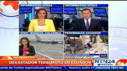 Equipo de rescatistas colombianos viaja a Ecuador para atender emergencia, tras sismo que sacude al país