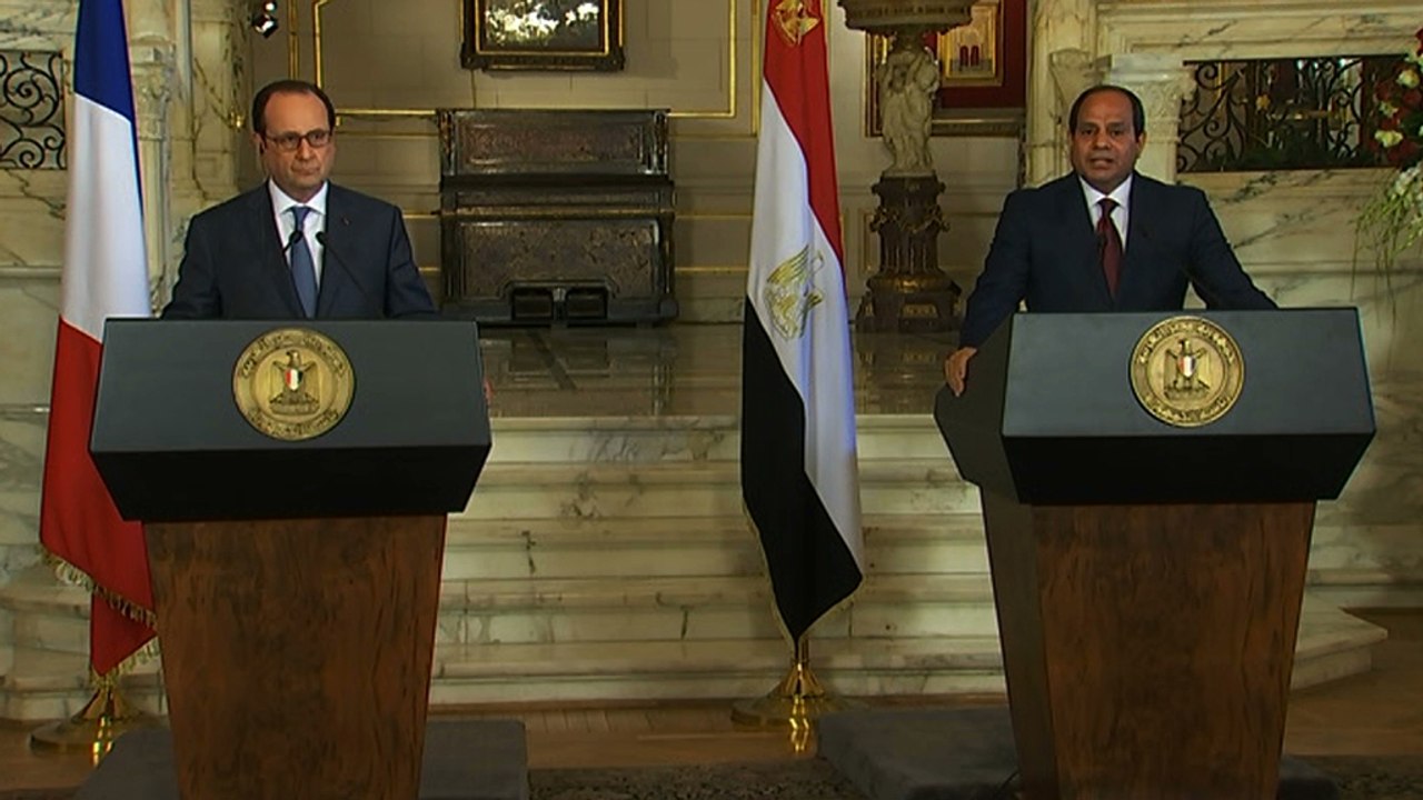 Conférence de presse conjointe avec le Président Abdelfattah Al-Sisi au palais de Qubba