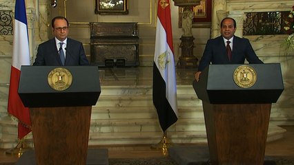 Conférence de presse conjointe avec le Président Abdelfattah Al-Sisi au palais de Qubba
