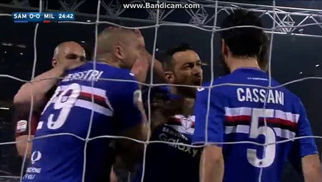 SAMPDORIA vs AC MILAN GOAL DISALLOWED FOR SAMPDORIA (0:0) 17.04.2016