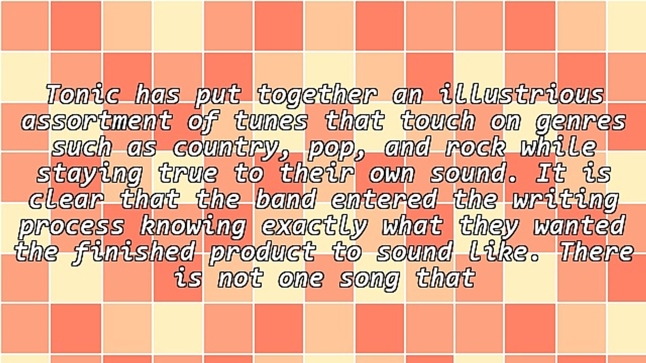 Album Review: Tonic by Tonic