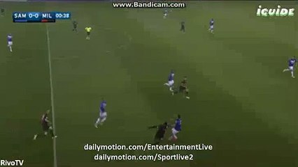 Carlos Bacca GOAAAL Sampdoria 0-1 Milan Serie A