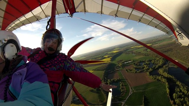 CHERVUDUCIEL_HD : De Sainte Thorette à Chateauneuf sur Cher en ULM pendulaire (vallée du Cher)