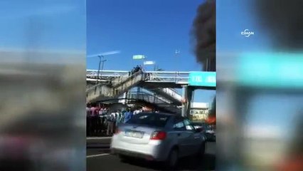 Topkapı'da metrobüs yangını (Yeni görüntüler)