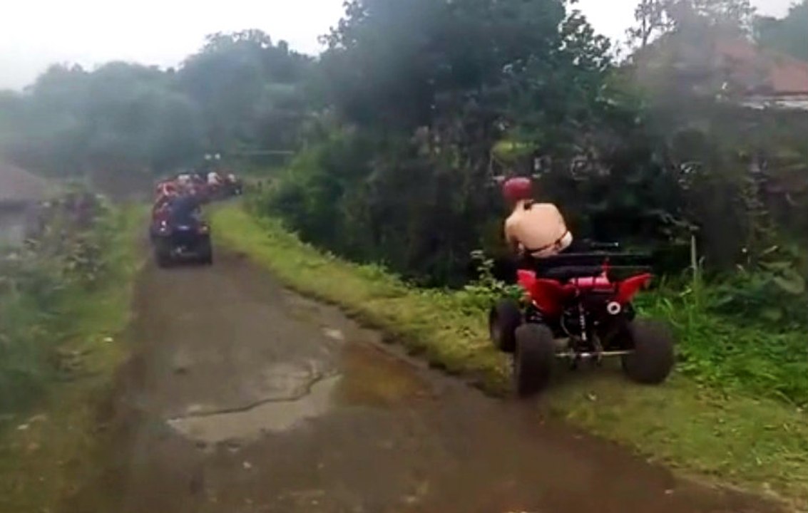Girl On ATV Falls Into a Ditch