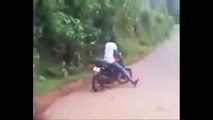 Funny Bike Stunt Accident - WhatsApp Funny Accident Video