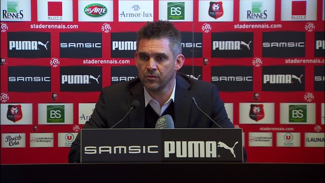 Jocelyn Gourvennec conf de presse après RENNES-EAG 0-3