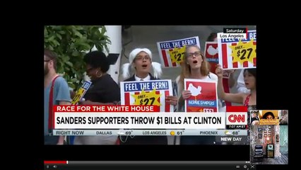 Bernie supporters throw money at HILLARY