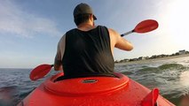 Pre-sunset Atlantic Ocean kayak paddle in - GoPro