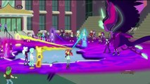 (Rus Voice)MLP Equestria Girls Friendship Games Sunset Shimmer defeats Midnight Sparkle-На Русском