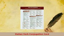 PDF  Italian Verb Conjugation Card Download Full Ebook