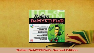 PDF  Italian DeMYSTiFieD Second Edition Download Online