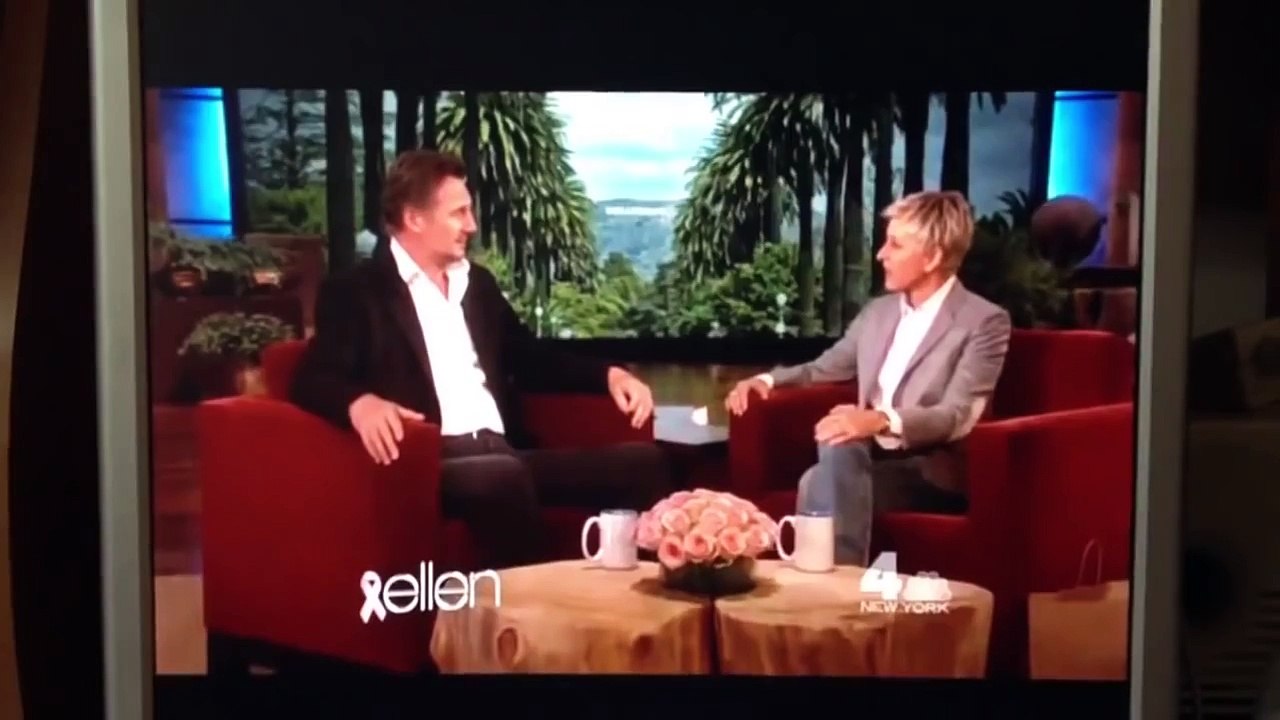 Liam Neeson TALKS ISLAMIC CALL TO PRAYER on the Ellen show