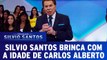 Silvio Santos brinca com a idade de Carlos Alberto de Nóbrega