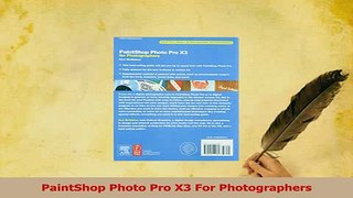 Read  PaintShop Photo Pro X3 For Photographers Ebook Free