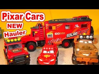 Pixar Cars Unboxing New Off-Road Hauler for Lightning McQueen