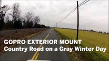 Raw HD Footage - GOPRO EXTERIOR MOUNT - Tips & Tricks - Country Road on a Gray Winter Day