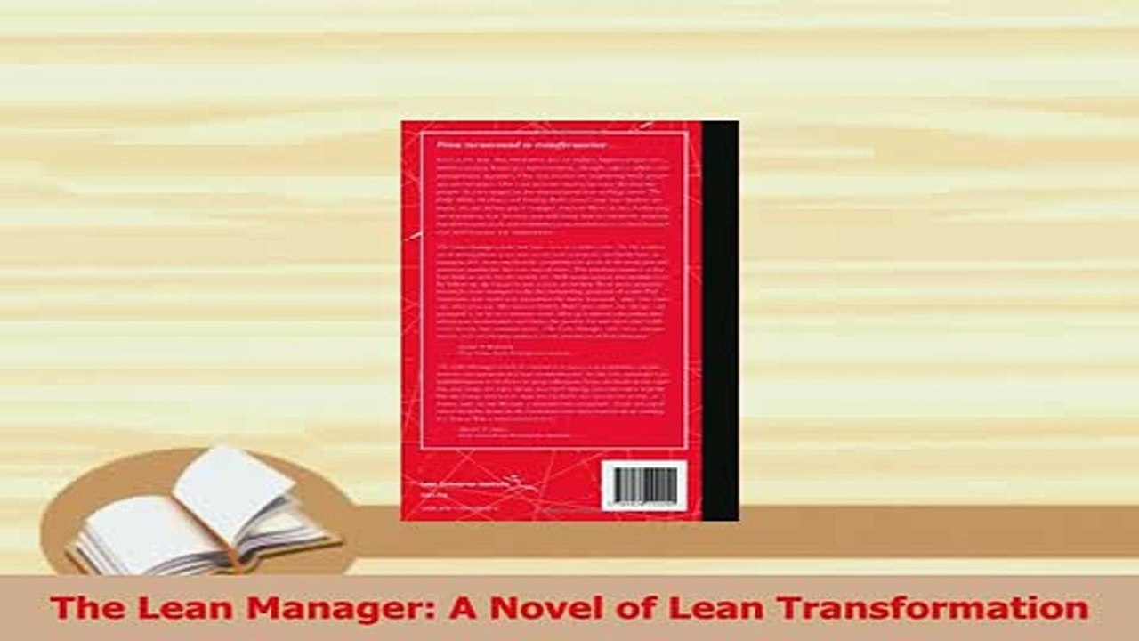 PDF  The Lean Manager A Novel of Lean Transformation Free Books