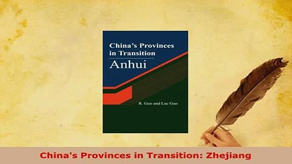 PDF  Chinas Provinces in Transition Zhejiang Ebook