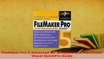 PDF  FileMaker Pro 5 Advanced for Windows and Macintosh Visual QuickPro Guide Download Full Ebook