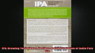 Free PDF Downlaod  IPA Brewing Techniques Recipes and the Evolution of India Pale Ale  FREE BOOOK ONLINE
