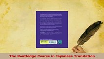 PDF  The Routledge Course in Japanese Translation Read Full Ebook