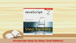 PDF  JavaScript Step by Step 2nd Edition Read Full Ebook