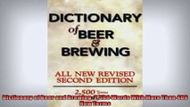READ book  Dictionary of Beer and Brewing 2500 Words With More Than 400 New Terms  FREE BOOOK ONLINE