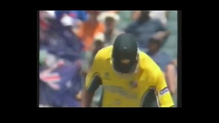 Andrew Symonds Six to Waqar and Hethrows a Brutal Beamer to him