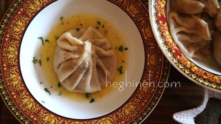 Meat Dumplings Recipe - Khinkali Recipe Хинкали - Heghineh Cooking Show