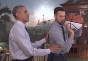 Quand Barack Obama donne une leçon de shoot et de Puissance 4 à Stephen Curry
