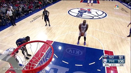 Les chants "MVP" pour Carl Landry - Sixers vs Pelicans - 5 avril 2016