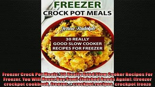 FREE PDF  Freezer Crock Pot Meals 30 Really Good Slow Cooker Recipes For Freezer You Will Never READ ONLINE