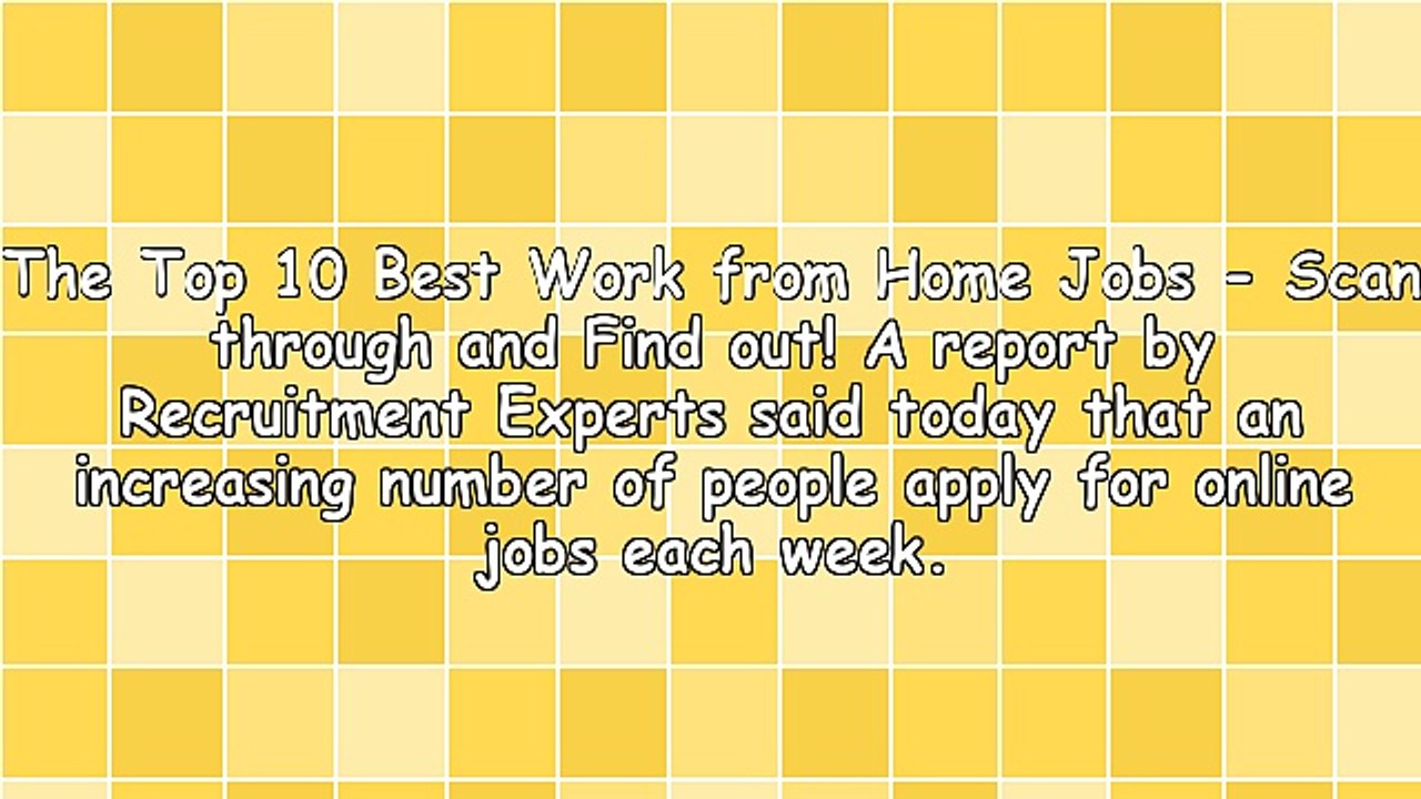 The 10 Best Work at Home Jobs