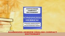 PDF  ROMANIZED HEBREW ENGLISH COMPACT DICTIONARY Download Online