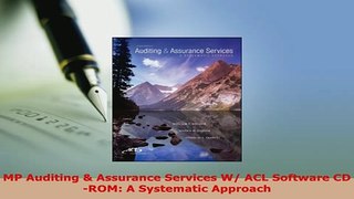 PDF  MP Auditing  Assurance Services W ACL Software CDROM A Systematic Approach PDF Full Ebook