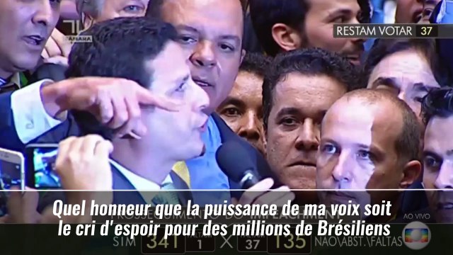 Brésil : le vote du député qui acte la destitution de Dilma Rousseff