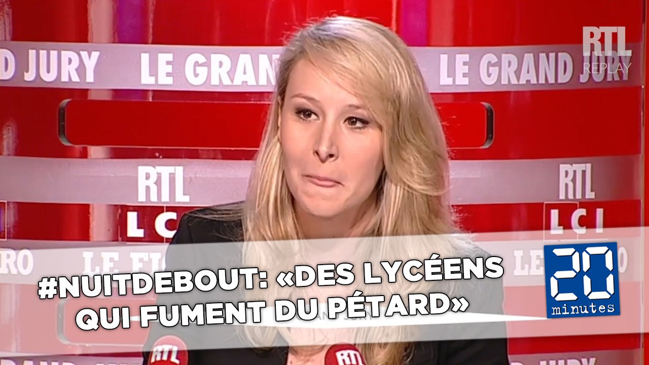 #NuitDebout: «De jeunes lycéens qui fument du pétard» déplore Marion Maréchal-Le Pen