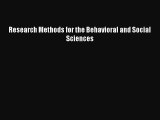 Read Research Methods for the Behavioral and Social Sciences Ebook Free