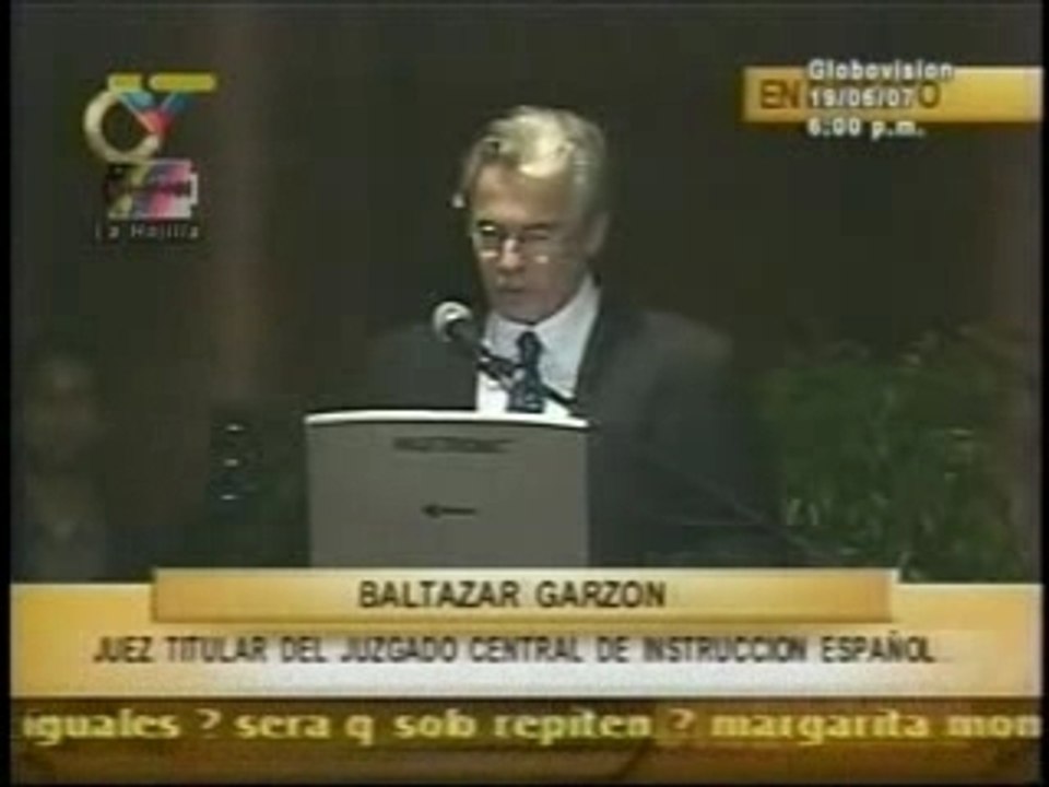 Juez Garzón en Venezuela