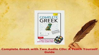 PDF  Complete Greek with Two Audio CDs A Teach Yourself Guide Read Full Ebook