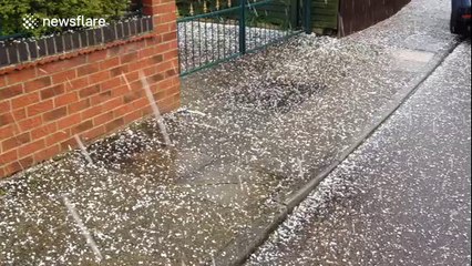 Marble-sized hail hits UK town