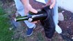 How "Country Folk" open a bottle of wine without a corkscrew (it works!).