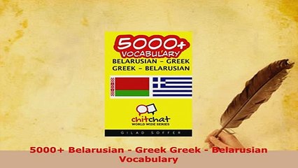 PDF  5000 Belarusian  Greek Greek  Belarusian Vocabulary Read Online