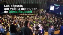 Chant populaire à l'assemblée brésilienne contre Dilma Rousseff