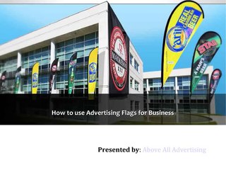 How to use Advertising Flags for Business