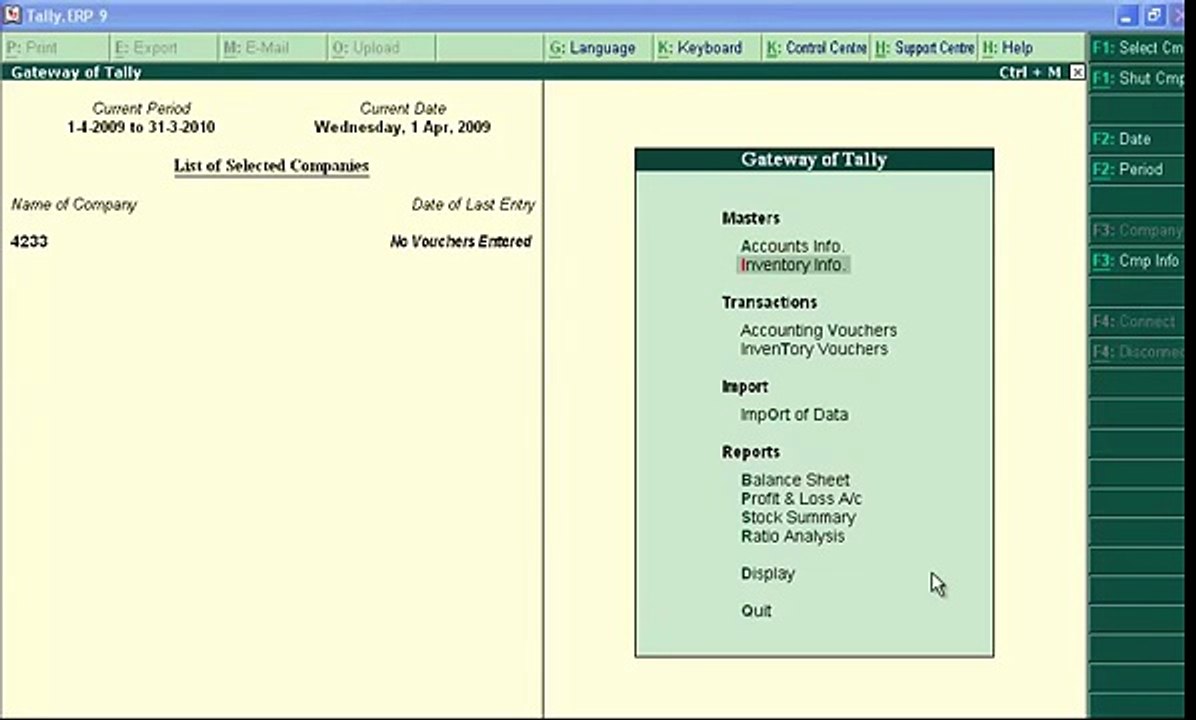 Tally.ERP 9 - Part 12  - Creation of Units of Measurements of Inventory