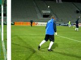 Echauffement du Gardien du Paris FC : Lucas-Stéphane (avant le match Istres - Paris FC)
